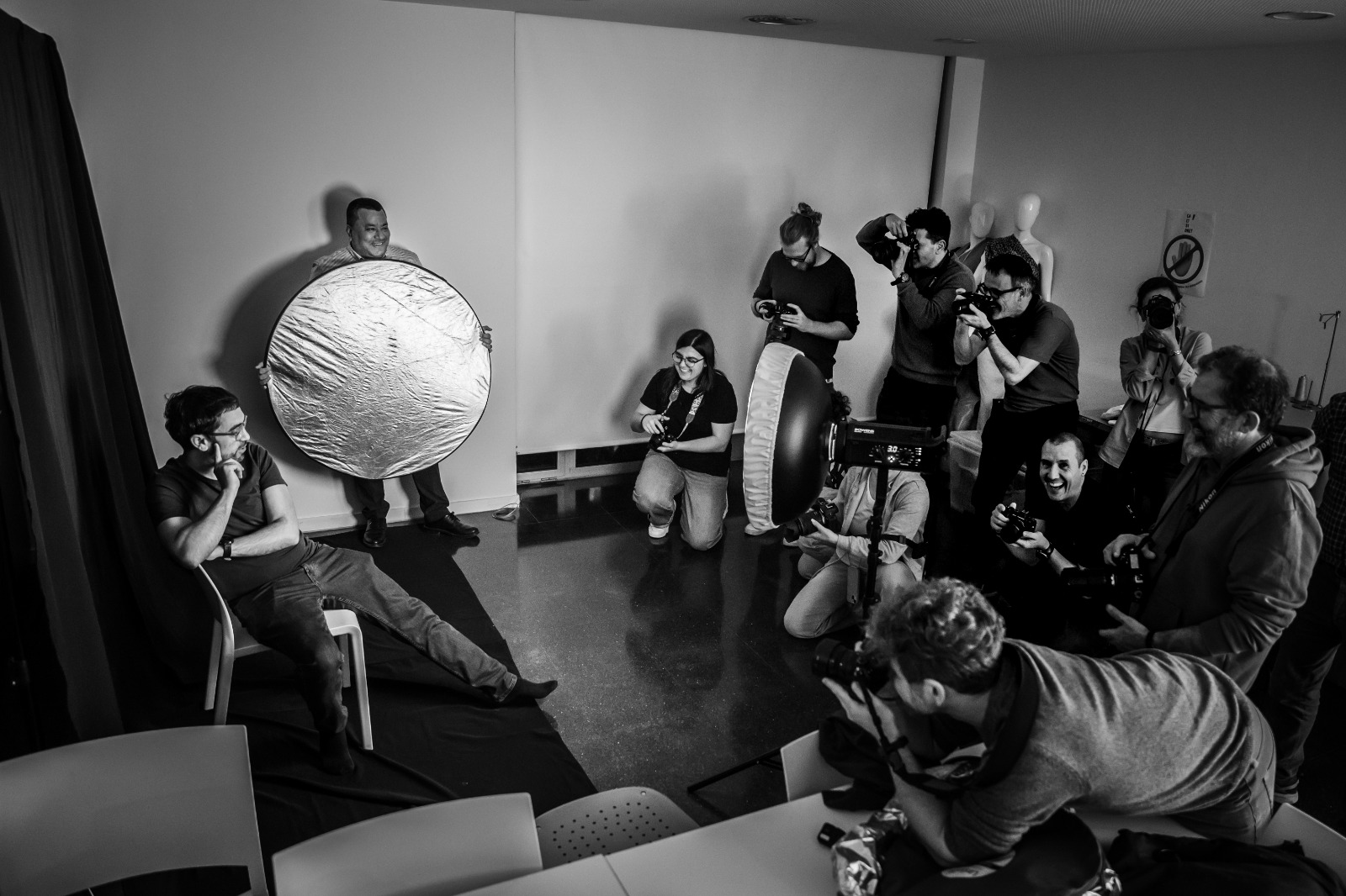 Prácticas de fotografía e iluminación durante el curso