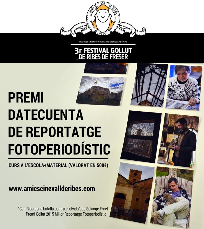 Premio de reportaje fotoperiodístico DateCuenta en el Festival Gollut